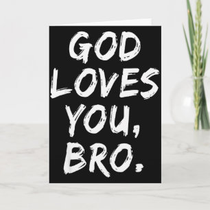 Carte Dieu t'aime frère croyant chrétien foi religion