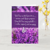 Carte Dieu vous a créé pour une grande fin (Fleur jaune)