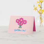 Carte Dieu vous bénisse (Fleur jaune)