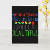 Carte Différences autistiques Sensibilisation à l'autism (Fleur jaune)