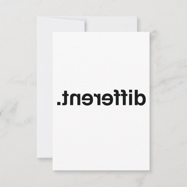 Carte Différent (Devant)