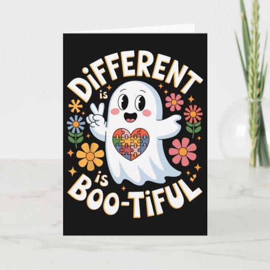 Carte Différent Est Boo Tiful Halloween Sensibilisation (Devant)
