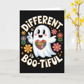 Carte Différent Est Boo Tiful Halloween Sensibilisation (Fleur jaune)