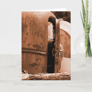 Carte Différentes vues de Vieux Camion à Sepia