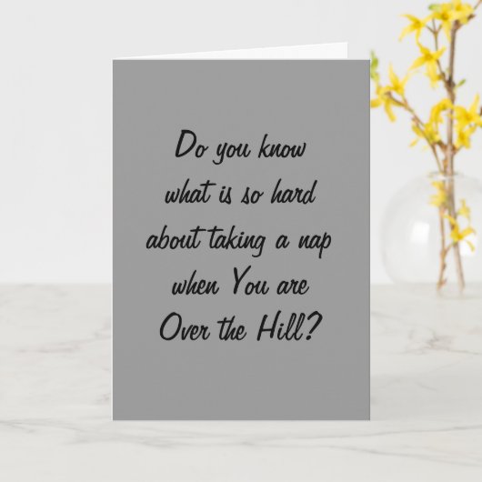 CARTE DIFFICILE À PASSER AU-DESSUS DE LA COLLINE (Fleur jaune)