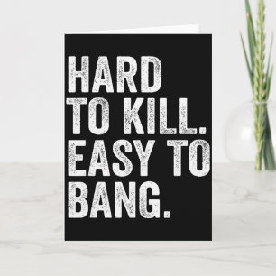 Carte Difficile à tuer Facile à cogner Humour sarcasmiqu