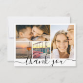 Carte digital minimal merci 4 photo collage mariage (Devant)
