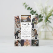 Carte digital&print 8 photos collage mariage merci (Debout devant)