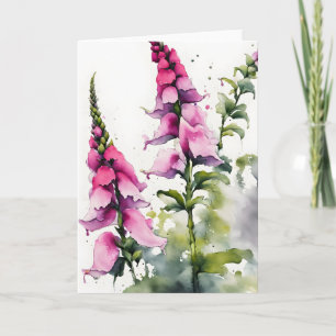 Carte Digitale - Fleurs à l'aquarelle