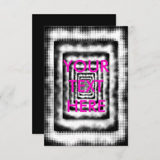 Carte d'illusion optique Fun Black and White Grung (Devant / Derrière)