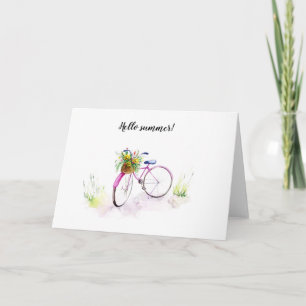 Carte d'illustration aquarelle peinte