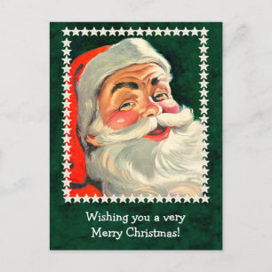 Carte d'illustration classique du Père Noël pour l
