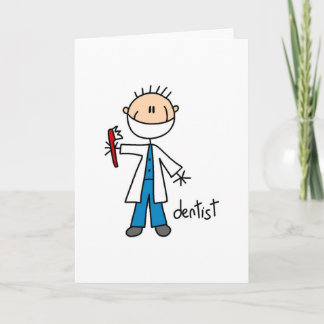 Carte d'illustration de bâton dentiste