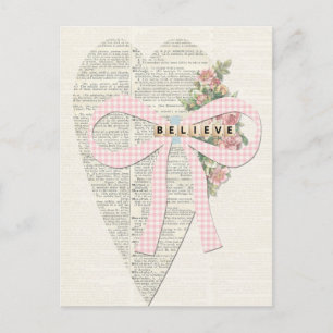 Carte d'illustration de bienvenue vintage, coeur r