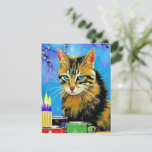 Carte d'illustration de chandelles (Debout devant)