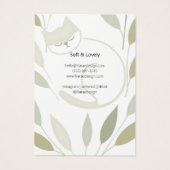 Carte d'illustration de chats neutres en feuillage (Dos)