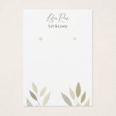 Carte d'illustration de chats neutres en feuillage (Devant)