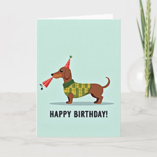 Carte d'illustration de chien festif