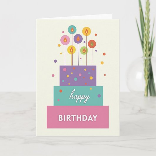 Carte d'illustration de gâteau de célébration (Devant)