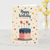 Carte d'illustration de gâteau sucré (Fleur jaune)