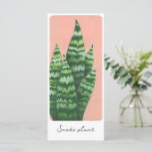 Carte d'illustration de gouache plante de serpent (Debout devant)