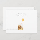 Carte d'illustration de limace désolée d'anniversa (Devant / Derrière)