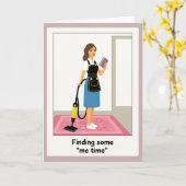 Carte d'illustration de maman lectrice (Fleur jaune)