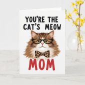 Carte d'illustration de maman Minou (Fleur jaune)