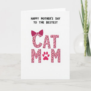 Carte d'illustration de Meilleure Maman Chat