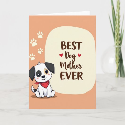 Carte d'illustration de mère de chien (Devant)
