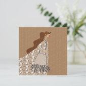 Carte d'illustration de mode d'été indienne (Debout devant)