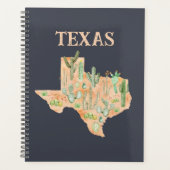 Carte d'illustration de plantes de cactus du Texas (Devant)