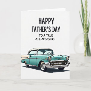 Carte d'illustration de voiture de papa cool