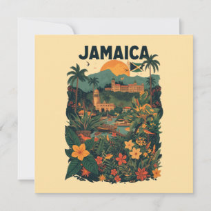 Carte d'illustration de voyage à la Jamaïque de st