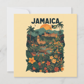 Carte d'illustration de voyage à la Jamaïque de st