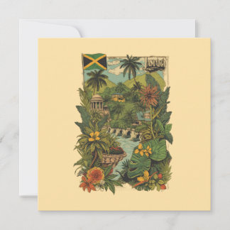 Carte d'illustration de voyage à la Jamaïque de st