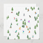 Carte d'illustration du snowboard Snowboard (Devant / Derrière)