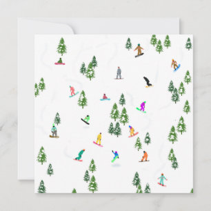 Carte d'illustration du snowboard Snowboard