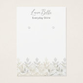 Carte d'illustration en dentelle de feuillage beig (Devant)