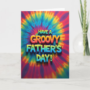 Carte d'illustration groovy pour la fête des pères