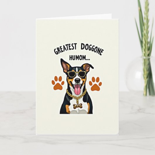 Carte d'illustration Humom de chien (Devant)