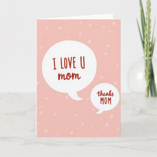 Carte d'illustration 'Je t'aime maman'