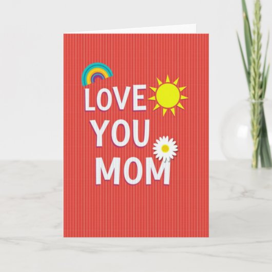 Carte d'illustration "Je t'aime Maman" (Devant)