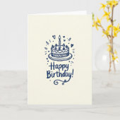 Carte d'illustration joyeuse (Fleur jaune)