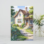 carte d'illustration maison vintage (Debout devant)