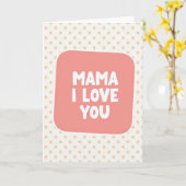 Carte d'illustration Mama Love (Fleur jaune)