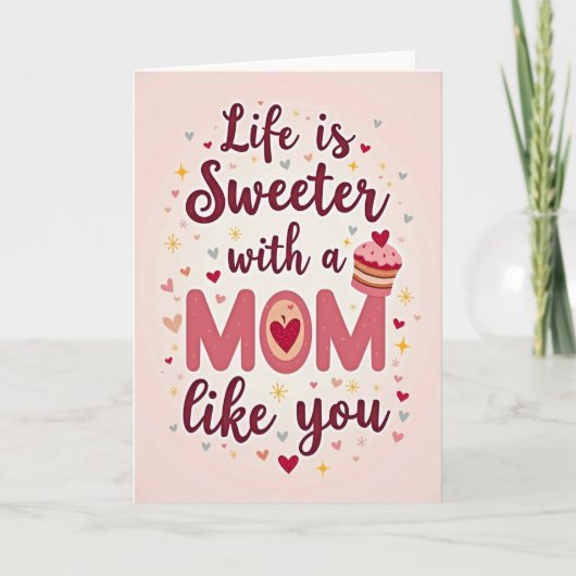 Carte d'illustration pour la plus douce des mamans (Devant)
