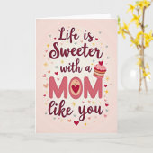 Carte d'illustration pour la plus douce des mamans (Fleur jaune)