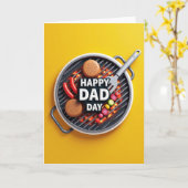 Carte d'image de Bonne Fête Papa grillée (Fleur jaune)