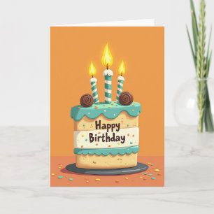 Carte d'image de gâteau d'anniversaire